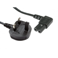 UK to Right Angled C7 Power Cable. 0.5m