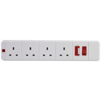 4 way switched extension socket