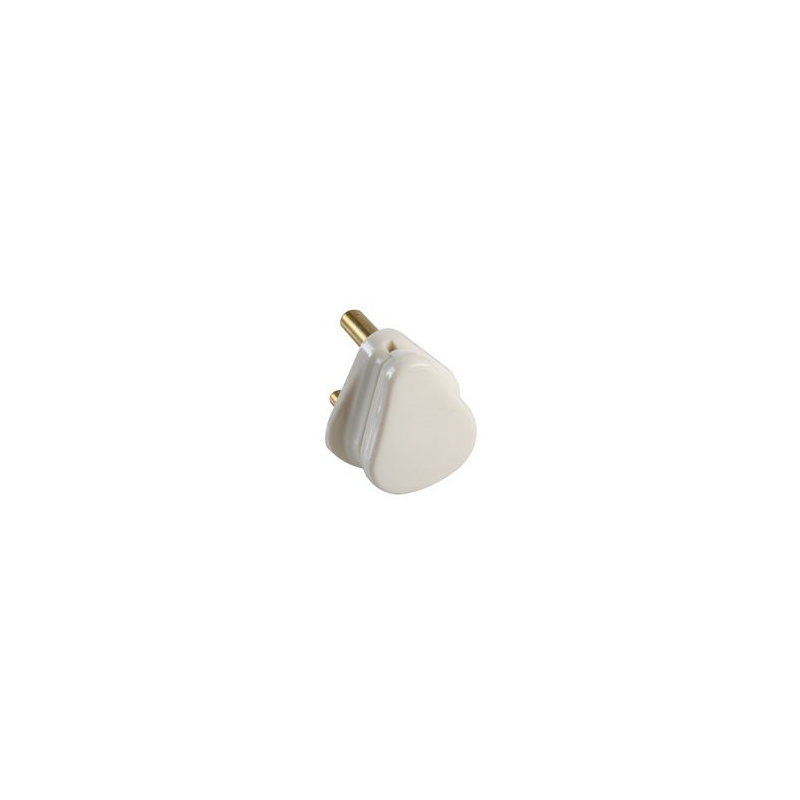 White 5 Amp 3 Pin Round Plug