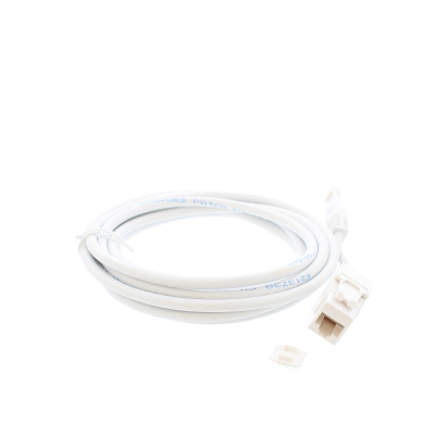 Keystone CAT6 to Plug 3 Metre Assembly. White UTP  