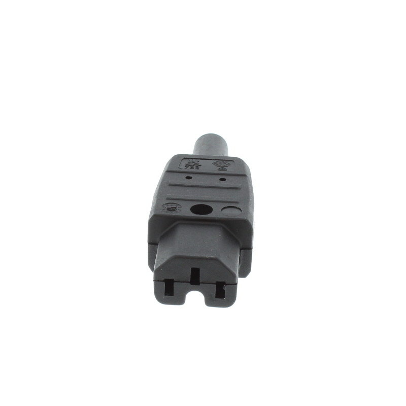 Black C15 Straight IEC Rewireable | EuroNetwork