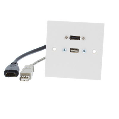 HDMI 8K 2.1v and USB A wall Plate