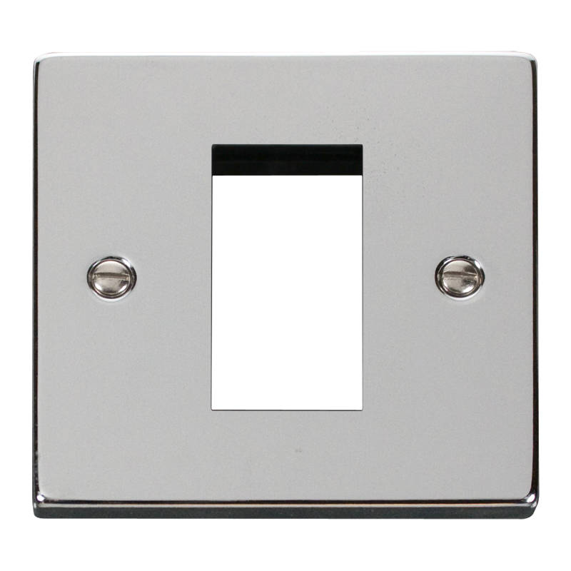 1 Gang Polished Chrome Wall Plate Frame. 86X86mm
