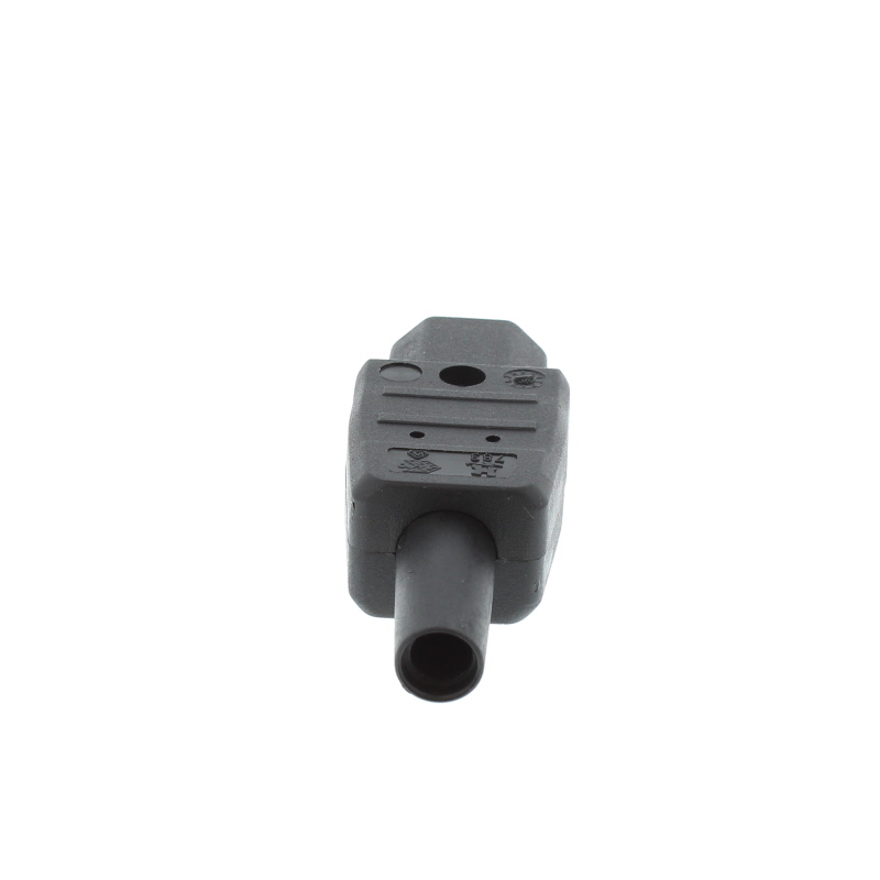 Black C15 Straight IEC Rewireable | EuroNetwork