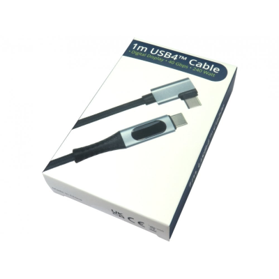 Right Angle USB 4 with Display LCD