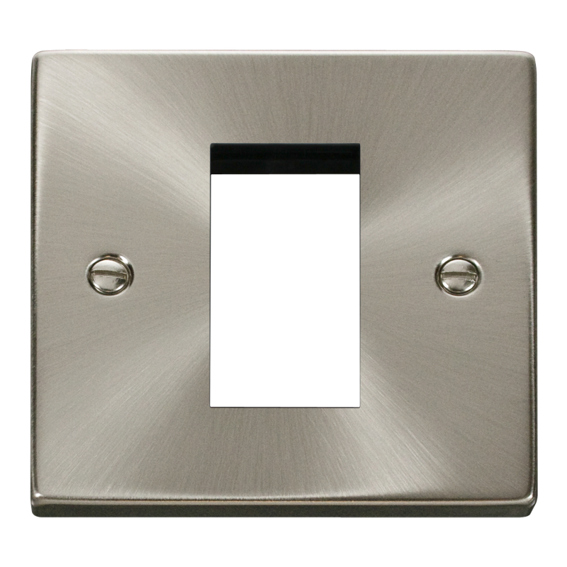 1 Gang Satin Chrome Wall Plate Frame. 86X86mm