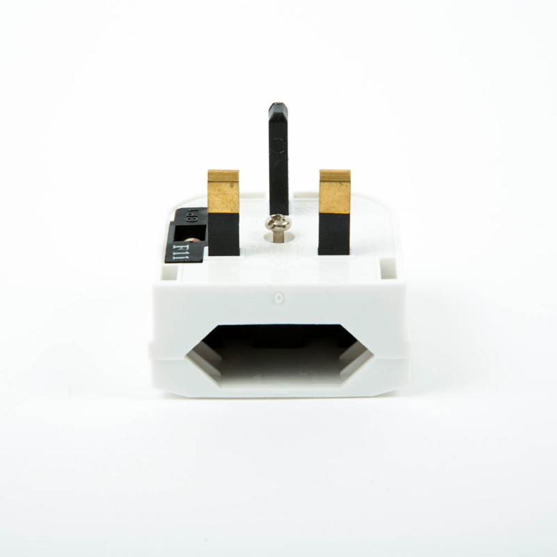 Quickfit European To Uk Converter Plug. White 3 Amp (Cp1)