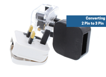 How to convert a flat 2 pin European plug to a 3 pin UK plug