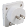 white UK USA adapter