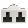 white 2 gang rubberised extension socket