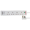 4 Gang UK Extension Lead with USB Chargers 5 metre