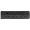 3 way black uk extension socket