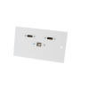 Twin HDMi and USB Wall Plate double gang