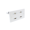 double gang plug and play Twin HDMi and USB AV Wall Plate