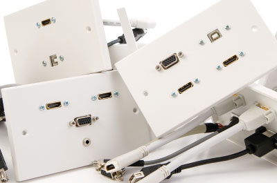 Combination AV Wall Plates