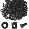 Cage Nuts, M6, Black, Pack of 4 -