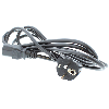 European to Right Angle C13 Power Cable. 2 Metre