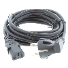 European to Right Angle C13 Power Cable. 3 Metre