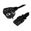 European to Right Angle C13 Power Cable. 3 Metre