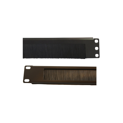 1U Open Brush Strip Panel for 19" Rack Enclosure